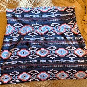 Trendy Aztec Print Mini Skirt